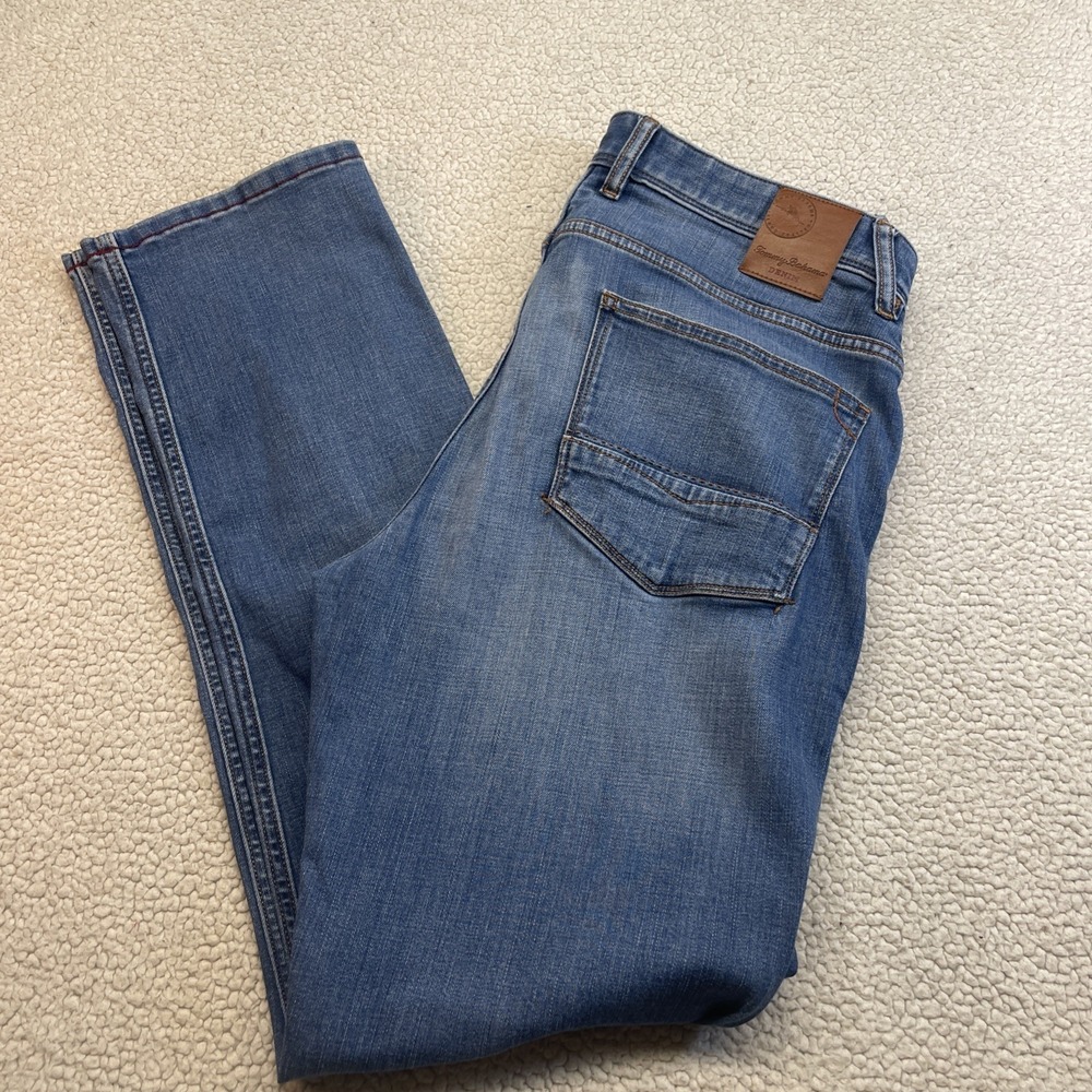 Tommy Bahama Jeans Mens 35x32 Blue Denim Straight Leg Island Life Casual Pants‎